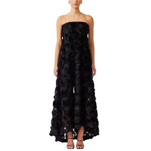 Elliatt Midnight Black Strapless Gown